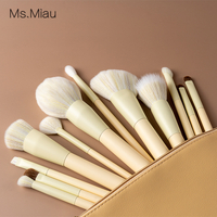 Creamy Yellow Makeup Brush Set Customized