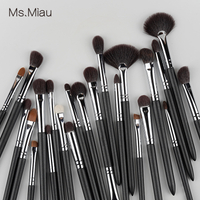  Luxury And High Quality Grand Black Silver Makeup Brushes