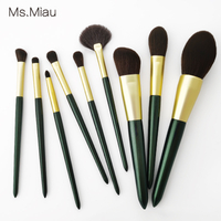High Quality Private Label Custom Fiber Hair Summer 9 Piece Makeup Brush Set