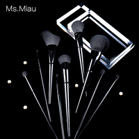 Wholesale Elegant Black High Quality Animal Fiber Hair Professional Makeup Brush Set