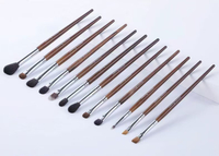 High Quality Wooden Handle Natural Animal Hair Detail Eye Makeup Create Eye Makeup Brush Set