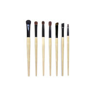 Classic Log Color Wooden Handle Makeup Brush Set Natural Animal Hair Skin-friendly Fiber Hair Eye Detail Brush